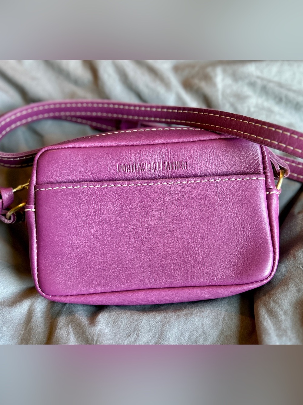 Portland Leather Sweet Pea  small camera Crossbody Bag